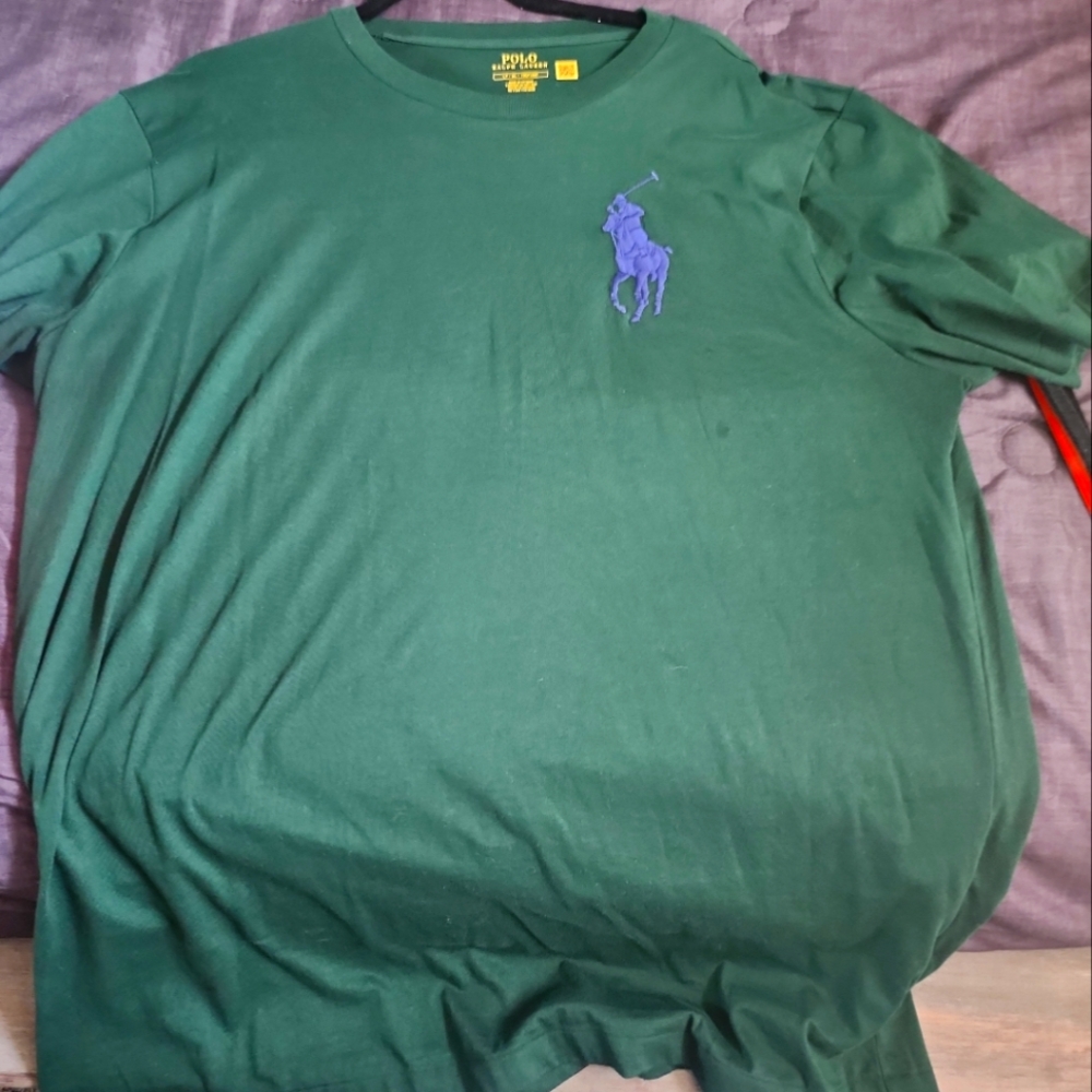 Green Polo T Shirt Big and Tall Size LT